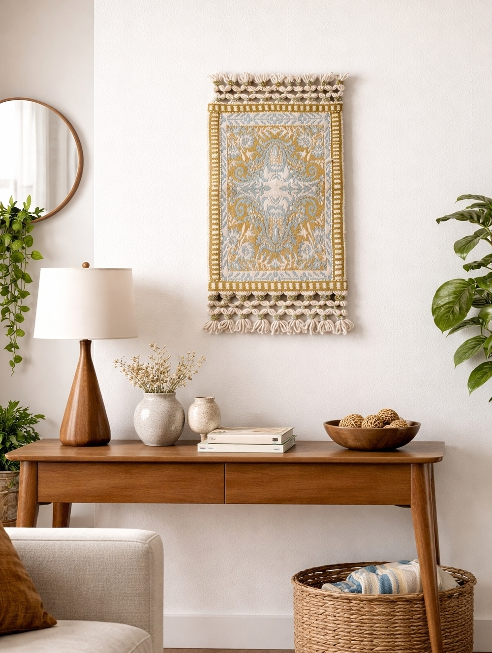 Vintage Mid-Century Modern Wall Tapestry
